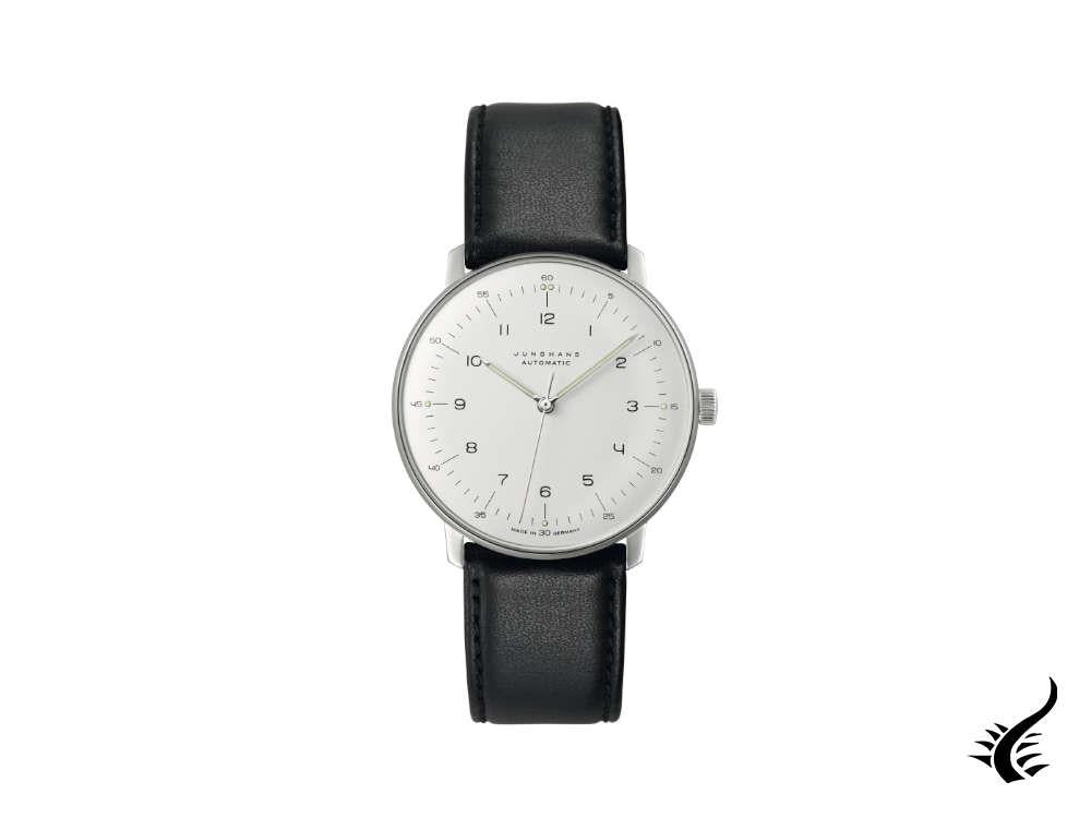 Montre automatique Junghans Max Bill, 38 mm, blanc, verre saphir, 027/3500.02