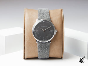 Montre à quartz Junghans Max Bill Damen, J643.29, 32,7 mm, gris, 047/4542.04