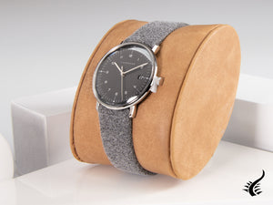 Montre à quartz Junghans Max Bill Damen, J643.29, 32,7 mm, gris, 047/4542.04