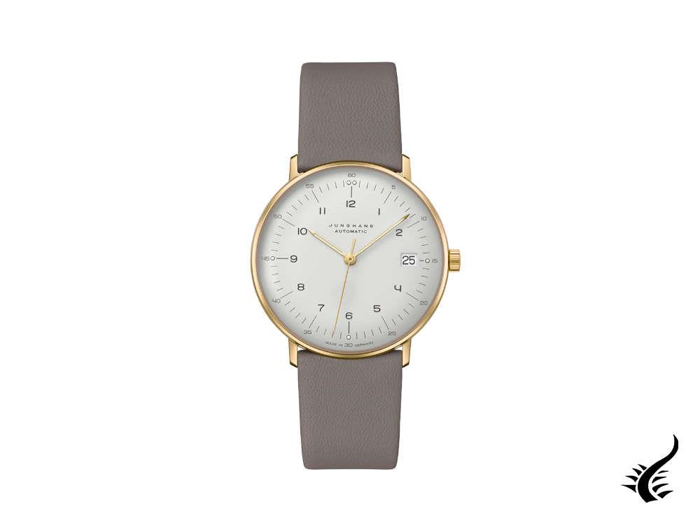 Montre automatique Junghans Max Bill Kleine, PVD or, 34 mm, argent, 027/7108.02