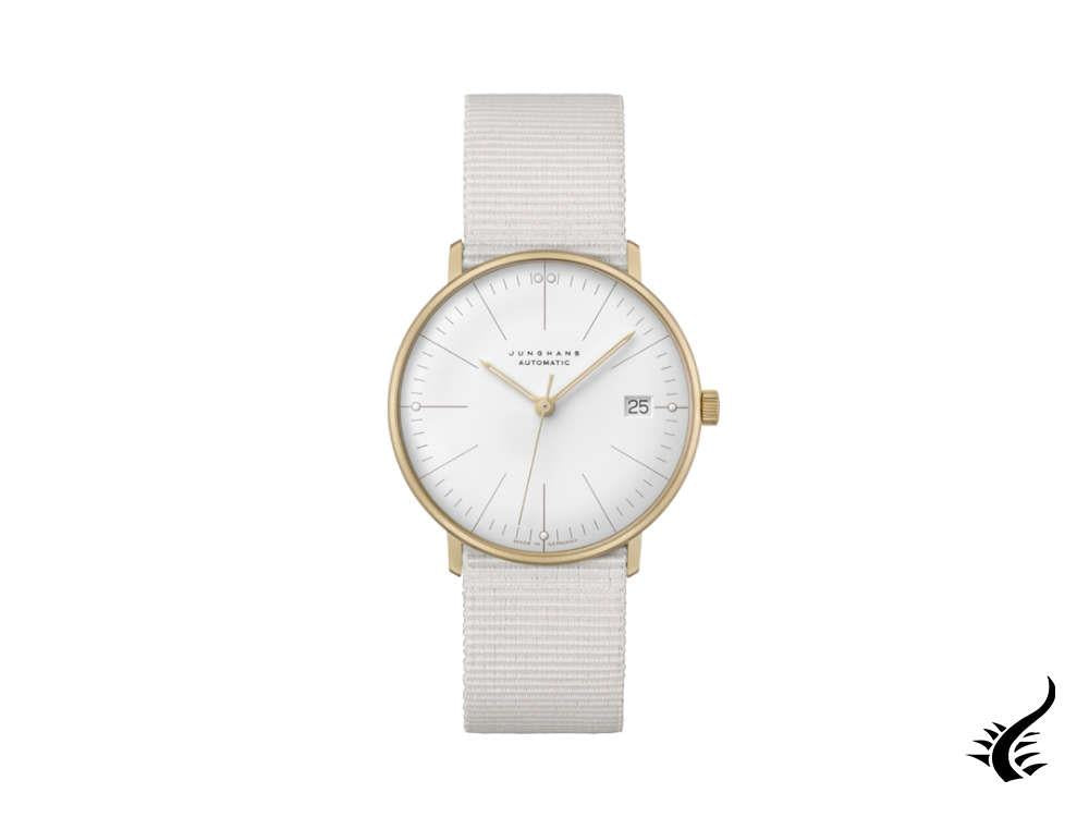 Montre automatique Junghans Max Bill Kleine, J800.1, 34 mm, blanche, 027/7006.02