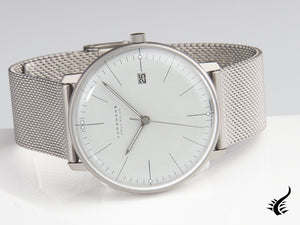 Montre à quartz Junghans Max Bill MEGA, titane, 38 mm, blanc, 059/2022.46