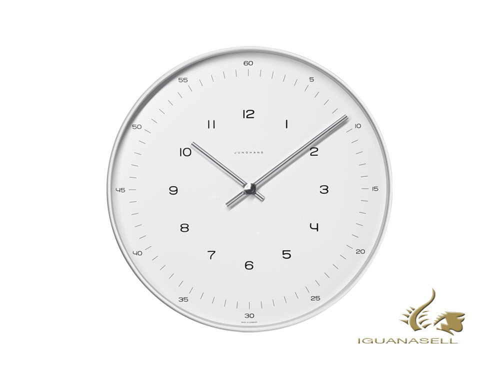 Junghans Max Bill Wall Clock Quartz Watch, 22 cm, White, 367/6048.00