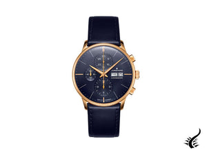 Montre automatique Junghans Meister Chronoscope, bleu, 40,7 mm, allemand, 027/7024.02