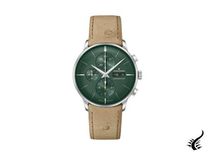 Montre automatique Junghans Meister Chronoscope, verte, 40,7 mm, allemande, 027/4222.02