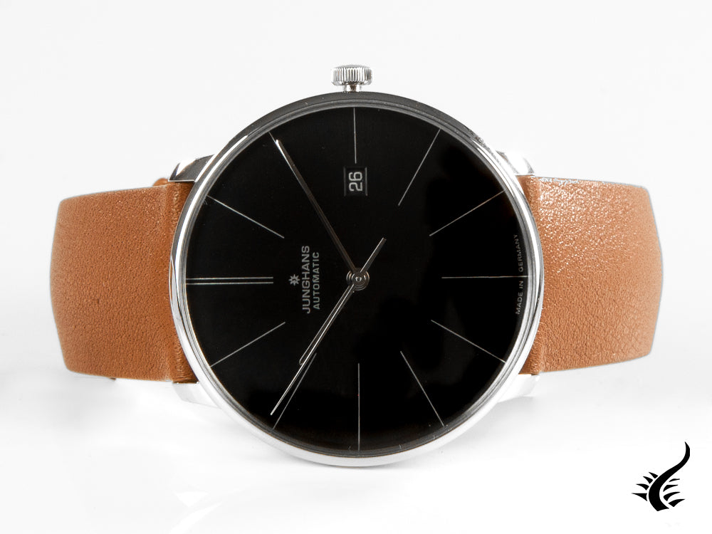 Montre automatique Junghans Meister Fein, J800.1, 39,5 mm, noir, 027/4154.00