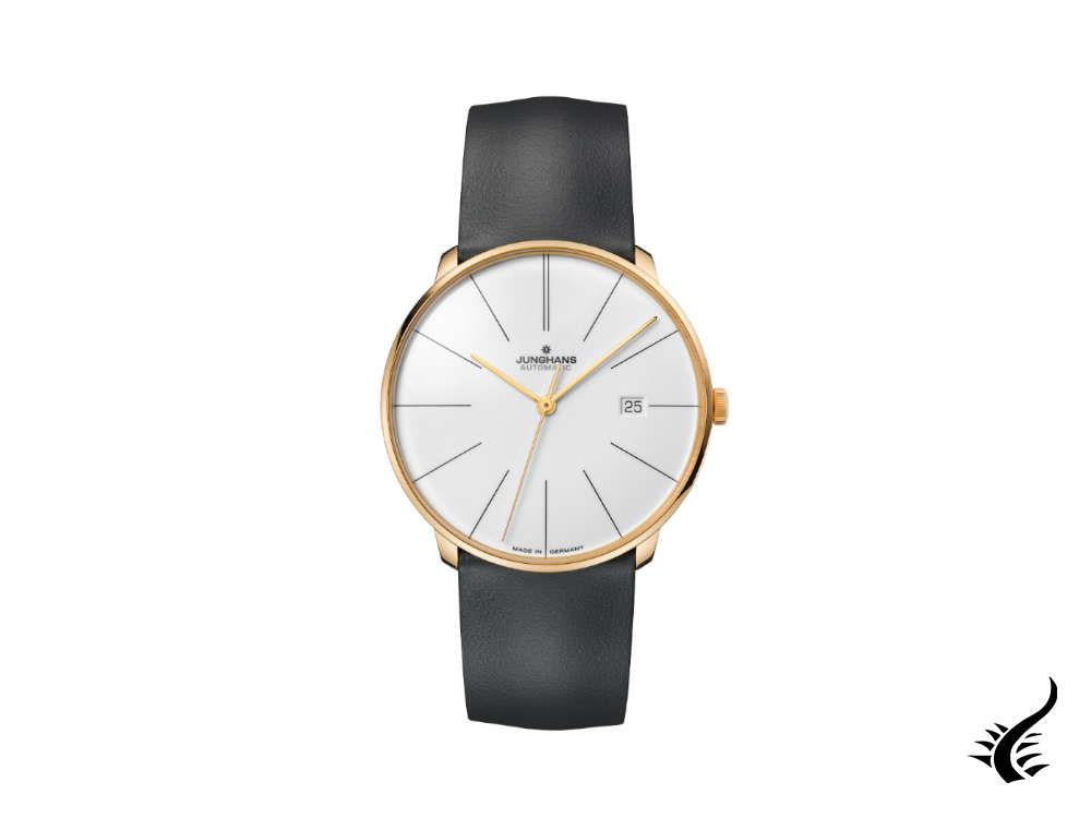 Montre Automatique Junghans Meister Fein, PVD Or, 39,5 mm, Blanc, 027/7150.00