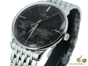 Montre à quartz radio-pilotée Junghans Meister MEGA, 38,4 mm, noire, 058/4803.44