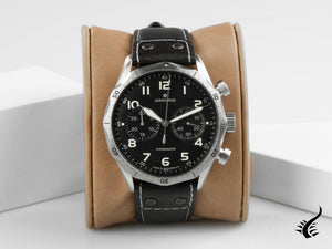 Montre automatique Junghans Meister Pilot, J880.4, 43,3 mm, noire, 027/3590.00