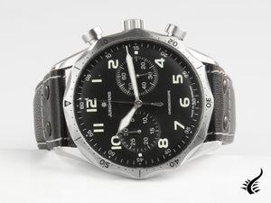 Montre automatique Junghans Meister Pilot, J880.4, 43,3 mm, noire, 027/3590.00