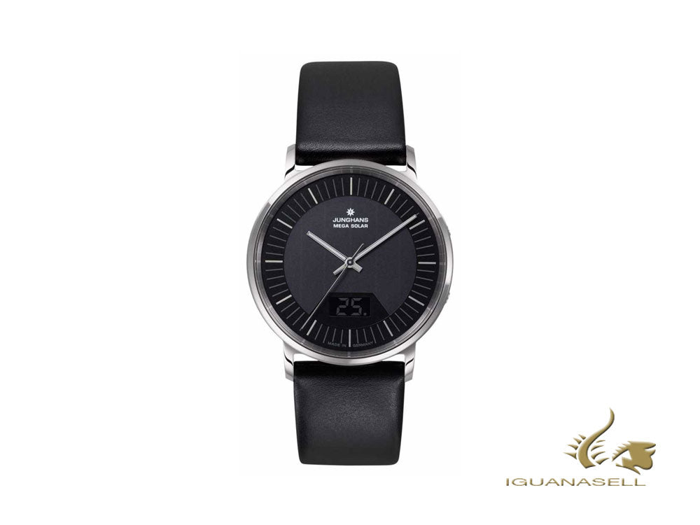 Junghans Performance Milano Mega Solar watch, Black, 39,2mm, Day, 056/4220.00