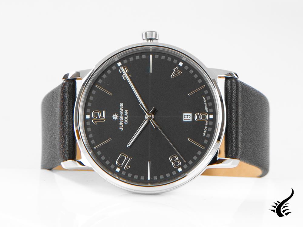 Junghans Performance Milano Solar Quartz Watch, Black, 37mm, Day, 014/4062.00