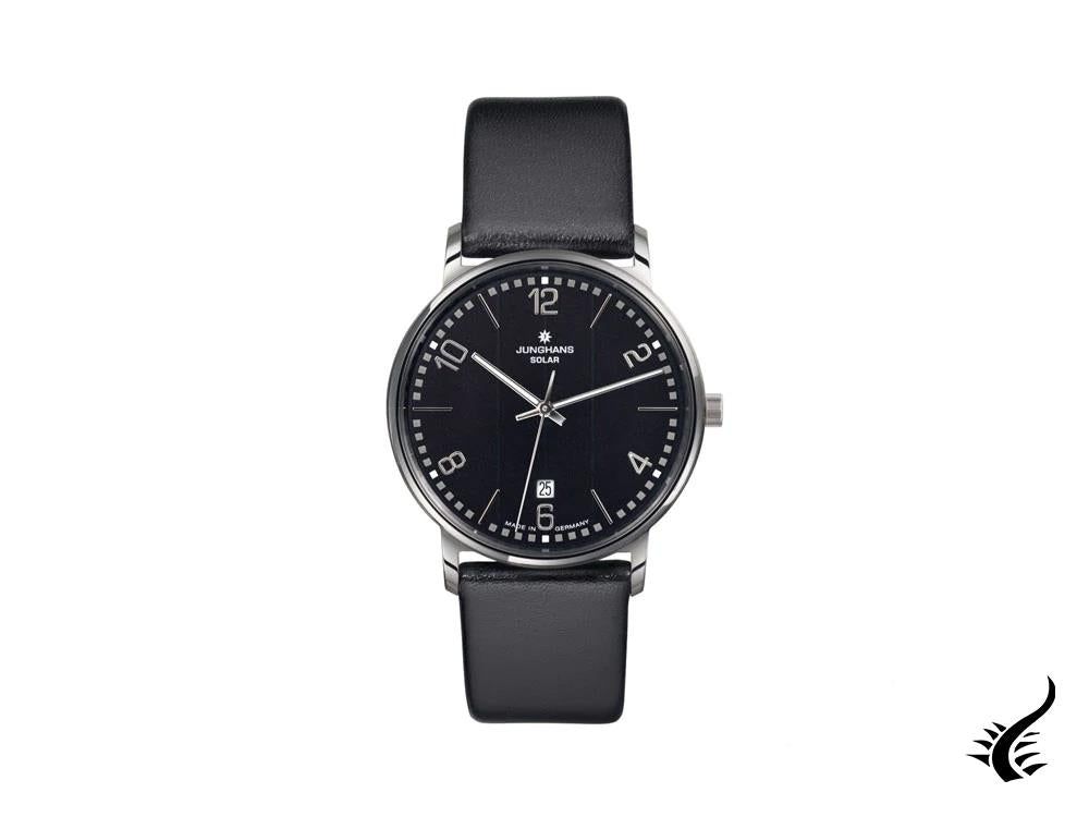 Junghans Performance Milano Solar Quartz Watch, Black, 37mm, Day, 014/4062.00