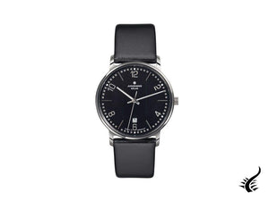 Junghans Performance Milano Solar Quartz Watch, Black, 37mm, Day, 014/4062.00