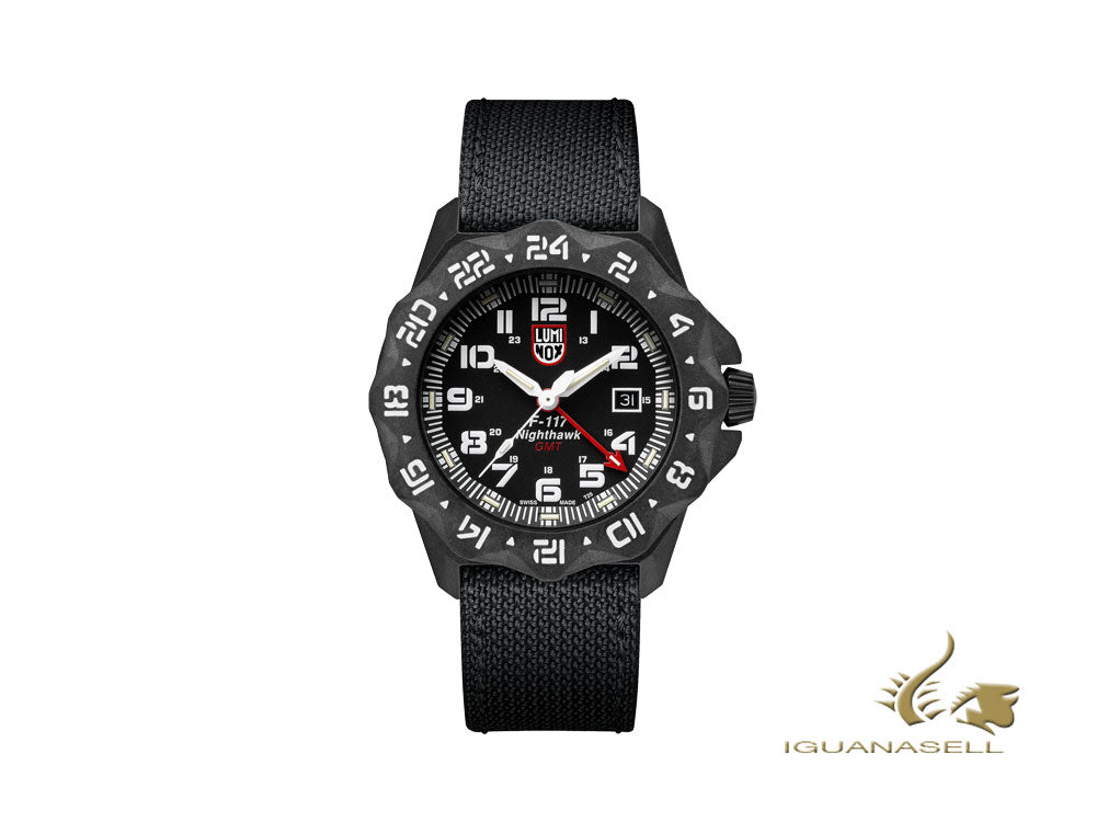 Montre à quartz Luminox Air F-117 Nighthawk, CARBONOX, noir, 44 mm, 20 atm, XA.6441