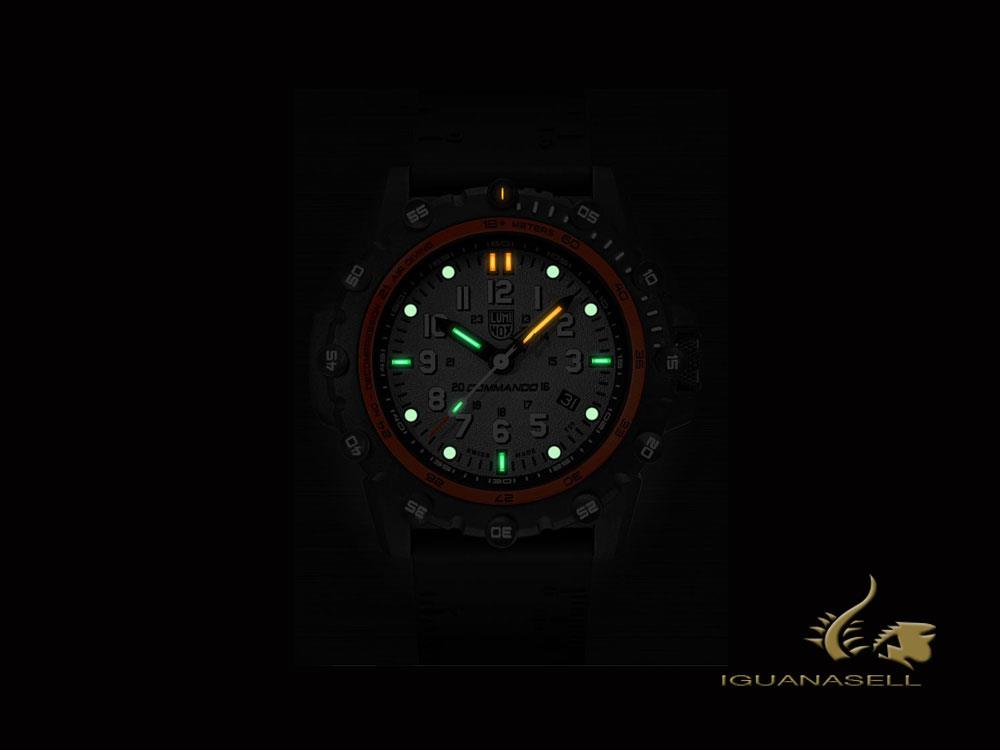 Montre à quartz Luminox Commando Frogman, CARBONOX, gris, 42 mm, 20 atm, XS.3301