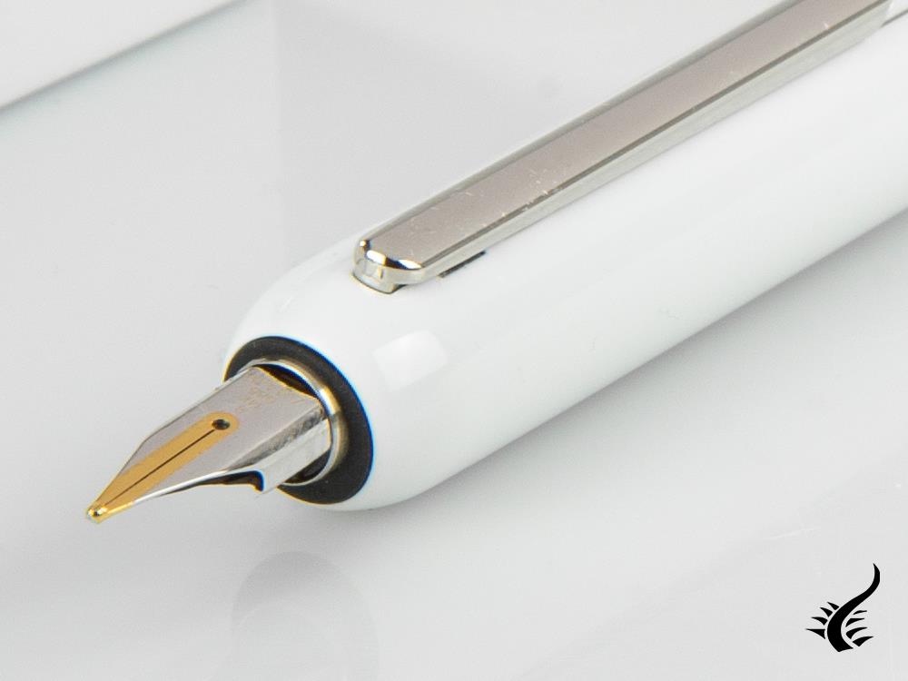 Stylo plume Lamy Dialog 3 Pianowhite, plaqué platine, blanc, 1228089