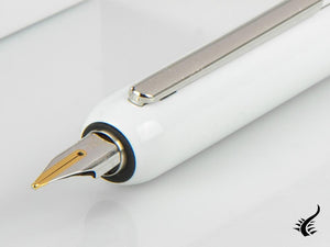 Lamy Dialog 3 Pianowhite Fountain Pen, Platinum-plated, White, 1228089