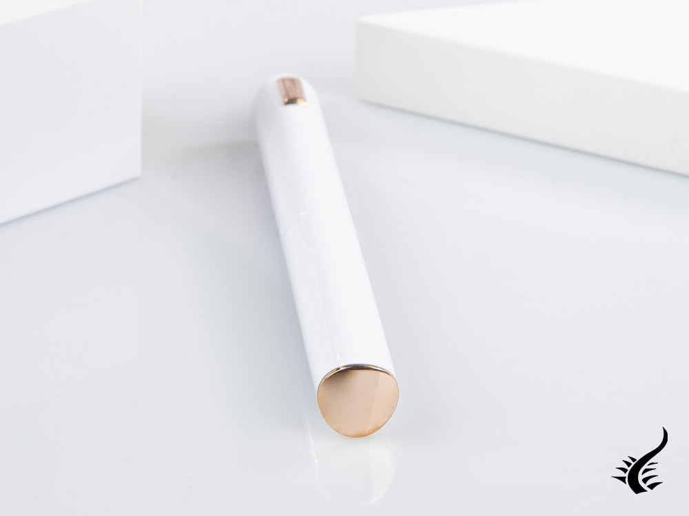 Stylo plume Lamy Dialog CC, laque, plaqué or rose, blanc, 1234405