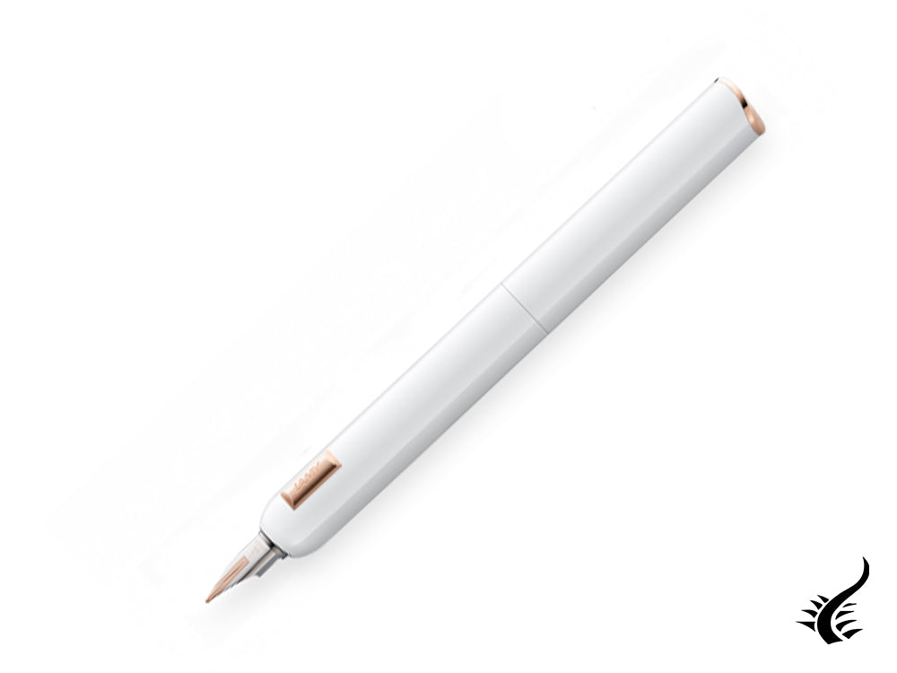 Lamy Dialog CC Fountain Pen, Lacquer, Rose Gold Plated, White, 1234405