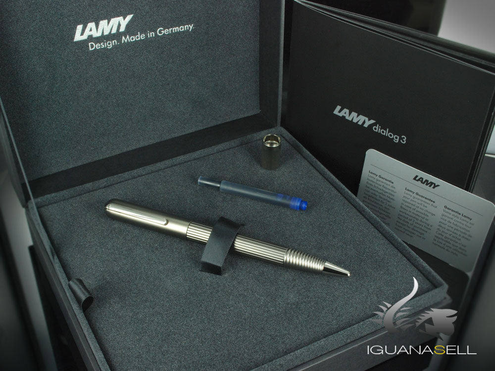 Lamy Imporium Ballpoint pen, Titanium, Guilloche, Platinum-plated, 1227956