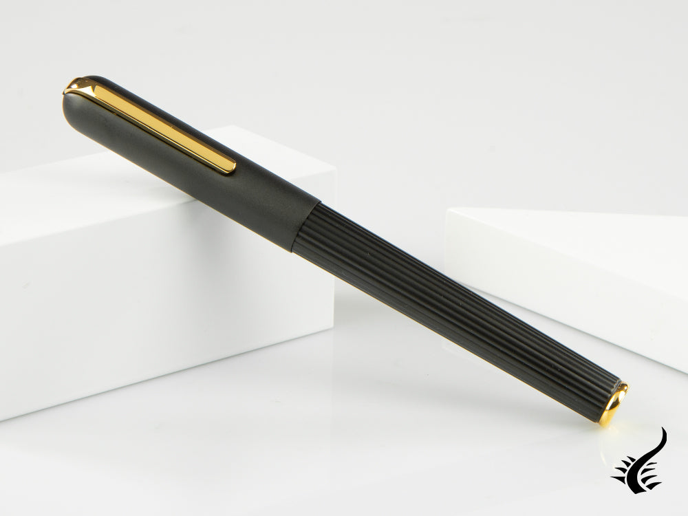 Lamy Imporium Fountain Pen, PVD, Black, Guilloche, Gold trim, 1227928