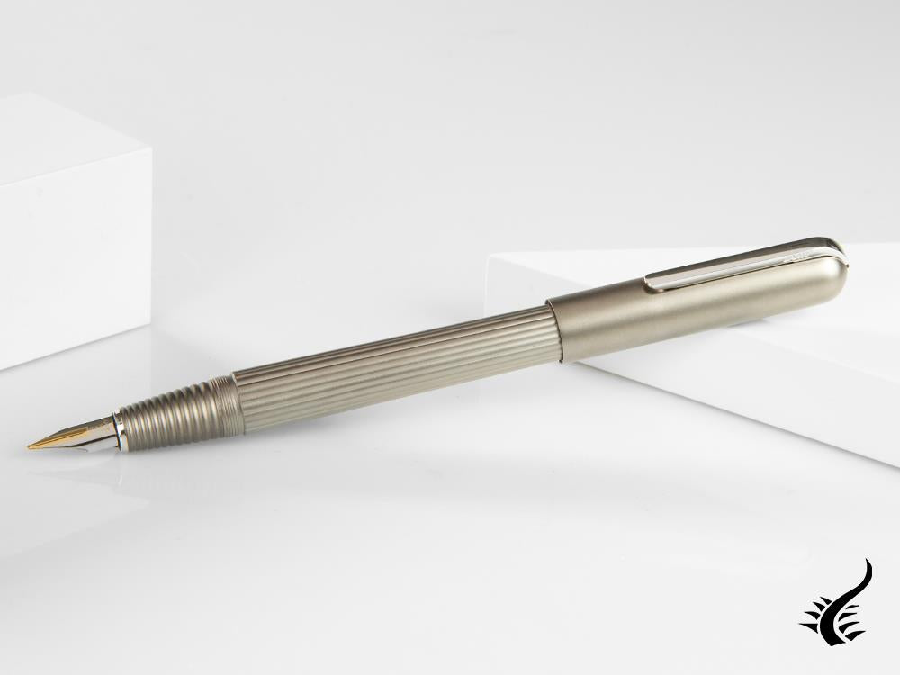 Lamy Imporium Fountain Pen, Titanium, Guilloche, Platinum, 1227943