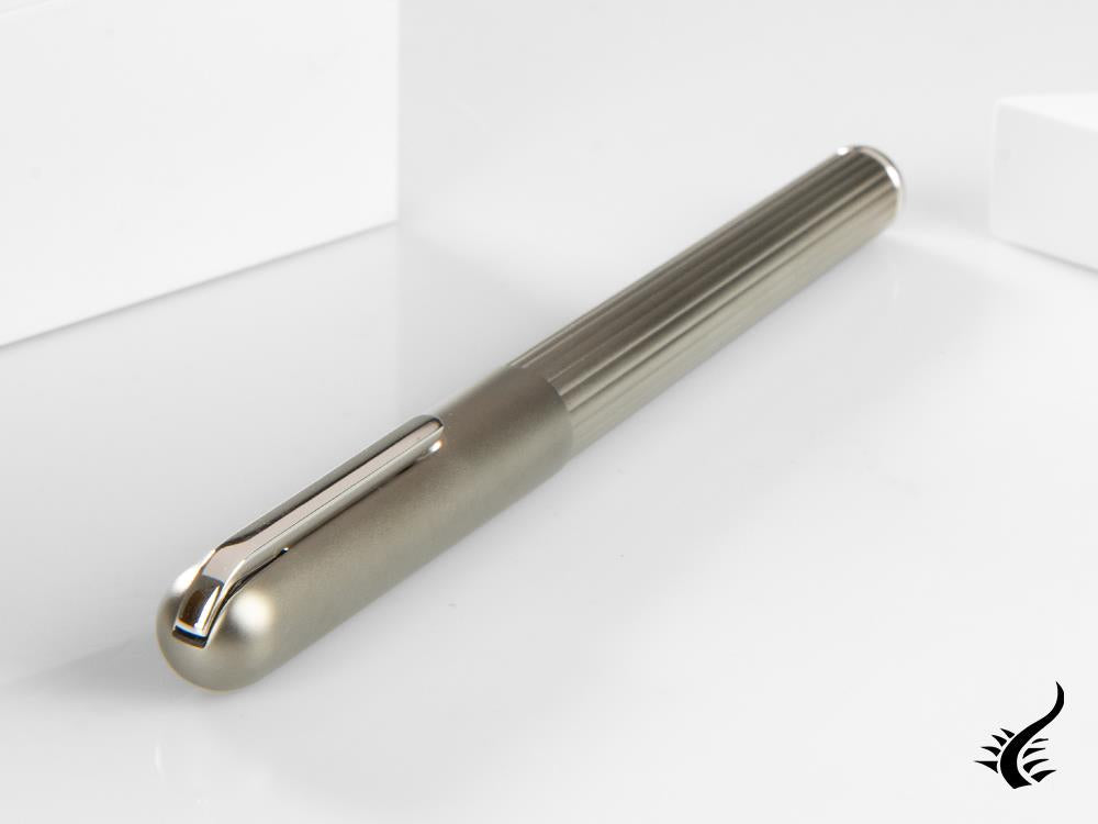 Lamy Imporium Fountain Pen, Titanium, Guilloche, Platinum, 1227943