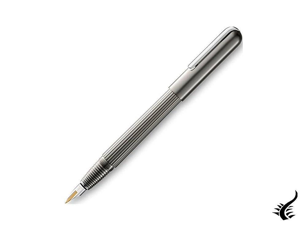 Lamy Imporium Fountain Pen, Titanium, Guilloche, Platinum, 1227943