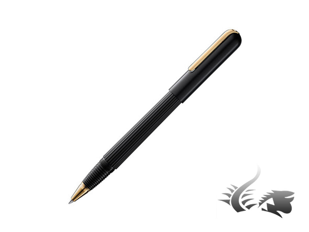 Lamy Imporium Rollerball pen, PVD, Guilloche, Gold trim, Black, 1227951