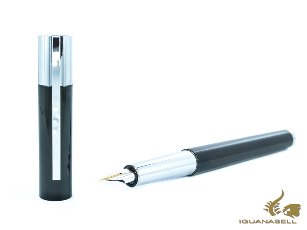 Stylo plume Lamy Scala Pianoblack, noir, plaqué or 14 carats et platine