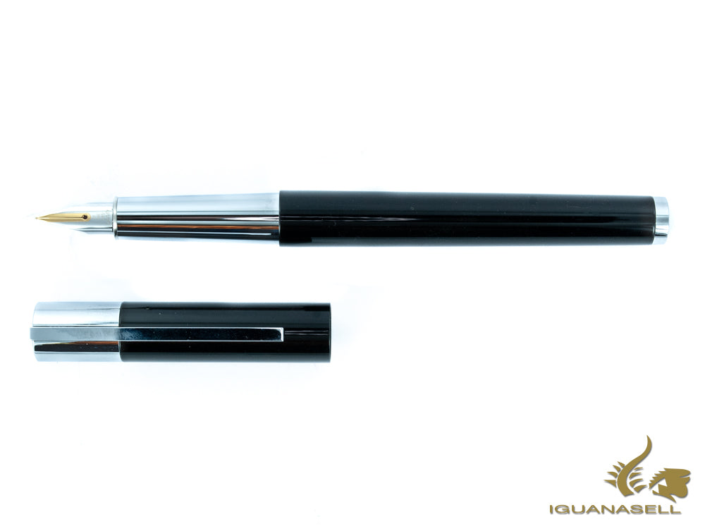 Stylo plume Lamy Scala Pianoblack, noir, plaqué or 14 carats et platine