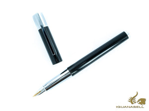 Stylo plume Lamy Scala Pianoblack, noir, plaqué or 14 carats et platine