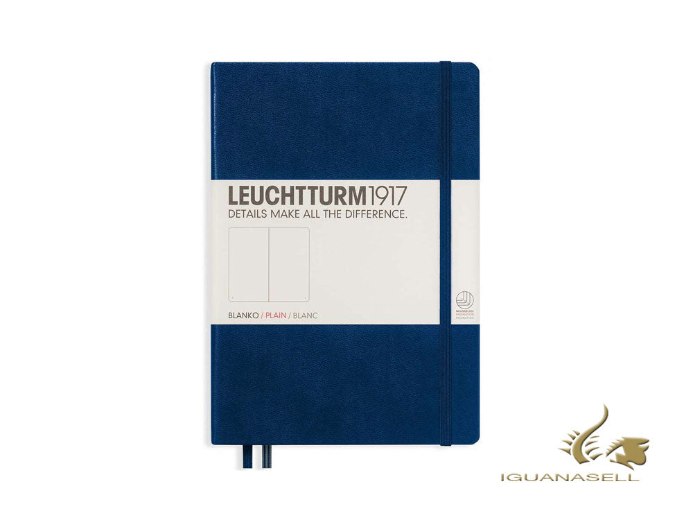 Carnet à couverture rigide Leuchtturm1917, A5, uni, bleu marine, 249 pages, 342924