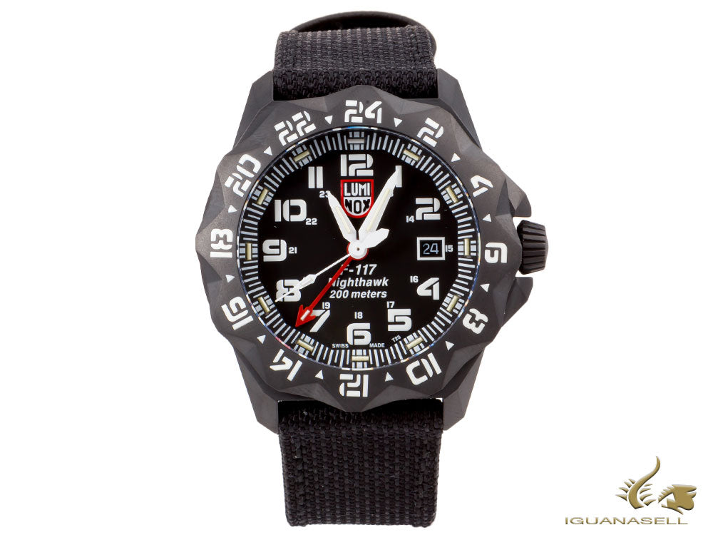 Montre à quartz Luminox Air F-117 Nighthawk, 44 mm, 20 atm, PVD, noir, XA.6421