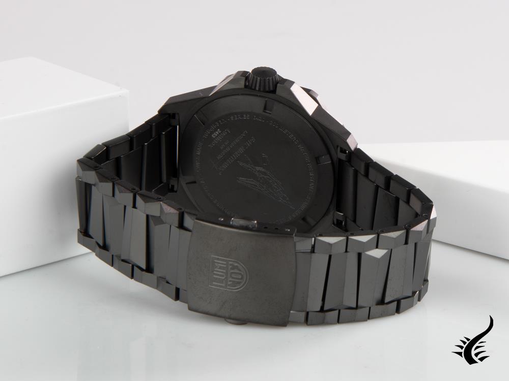 Montre à quartz Luminox Air F-117 Nighthawk, noire, 44 mm, 20 atm, GMT, XA.6422