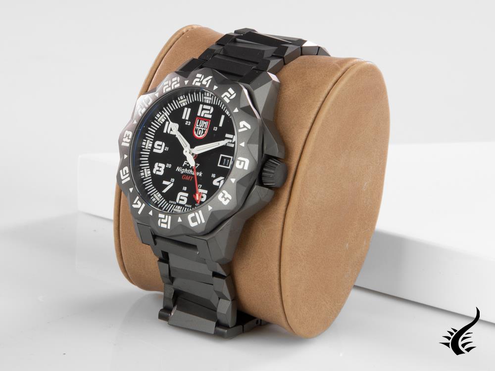 Luminox Air F-117 Nighthawk Quartz watch, Black, 44mm, 20 atm, GMT, XA.6422