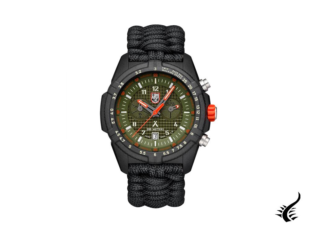 Luminox Bear Grylls Survival Land Quartz Watch, Green, 45mm, Paracord, XL.3797