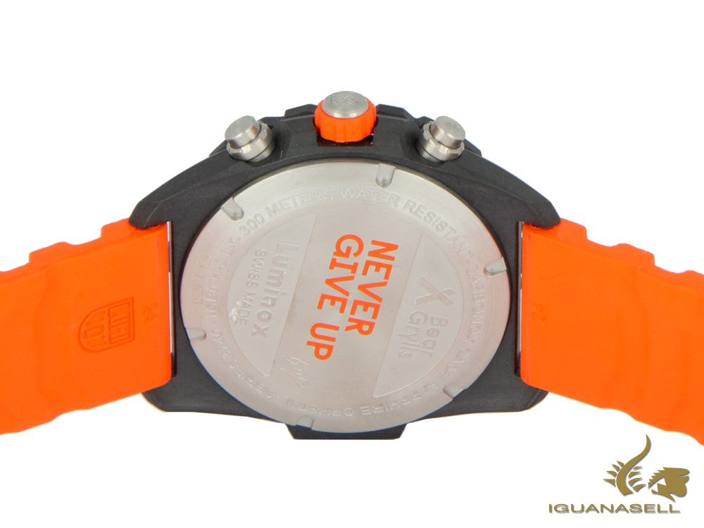 Luminox Bear Grylls Survival Master Quartz Watch, Carbon, Orange, 45mm, XS.3749