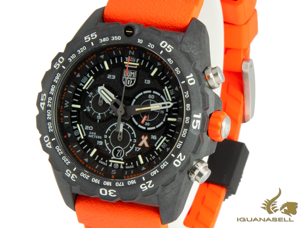 Montre à quartz Luminox Bear Grylls Survival Master, carbone, orange, 45 mm, XS.3749