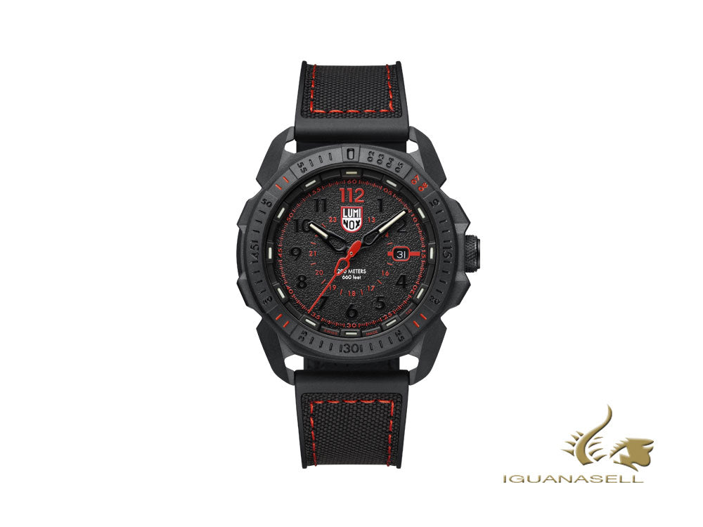 Montre à quartz Luminox Land Ice-Sar Arctic, CARBONOX, bracelet en caoutchouc, noir, XL.1002