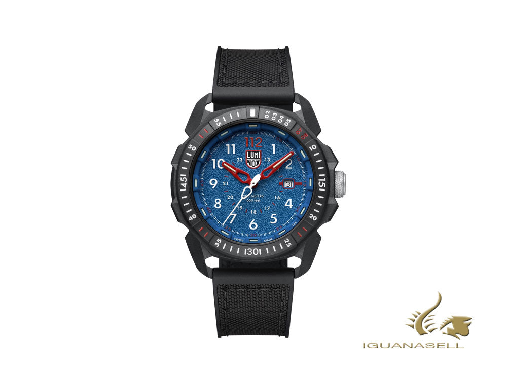 Montre à quartz Luminox Land Ice-Sar Arctic, CARBONOX, bracelet en caoutchouc, bleu, XL.1003