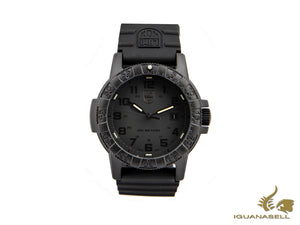 Montre à quartz Luminox Leatherback Sea Turtle Giant 0320, noire, carbone, 44 mm