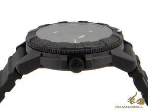 Montre à quartz Luminox Leatherback Sea Turtle Giant 0320, noire, carbone, 44 mm