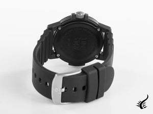 Montre à quartz géante Luminox Leatherback Sea Turtle, noire, carbone, 44 mm, 10 atm