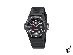 Montre à quartz géante Luminox Leatherback Sea Turtle, noire, carbone, 44 mm, 10 atm