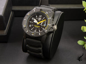 Montre à quartz Luminox Navy Seal série 3600, noire, 45 mm, 20 atm, XS.3601