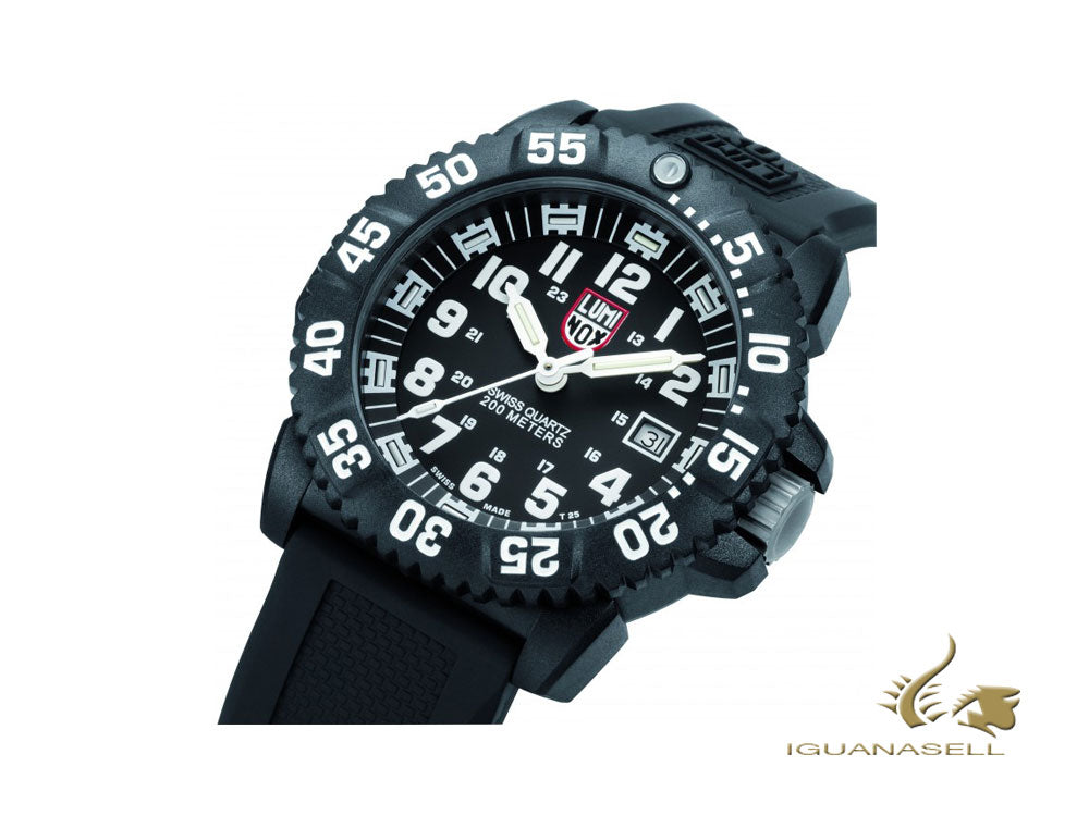 Luminox Navy Seal Colormark Quartz Watch, Carbon, Black, XS.3051