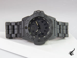 Montre à quartz Luminox Sea Navy Seal 3502.BO, noir, carbone, 45 mm, 20 atm