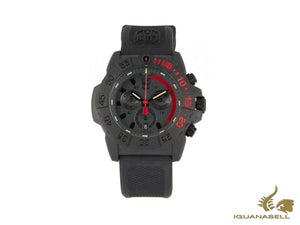 Montre à quartz chronographe Luminox Sea Navy Seal série 3580, noire, XS.3581.EY